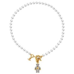 VIVIENNE WESTWOOD Faux Pearl and Bear Necklace